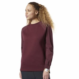 Reebok Training Supply Midlayer Sweatshirt Damen - Bordeaux - DE 639-VBX